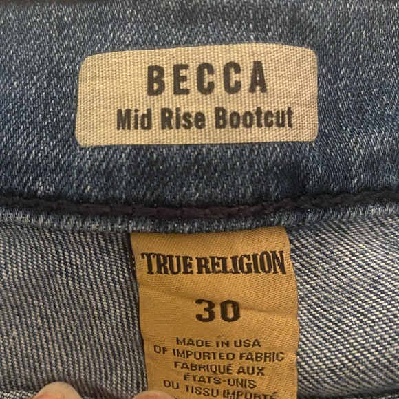 True religion Becca Jeans size 30 mid rise bootcut - Picture 3 of 4
